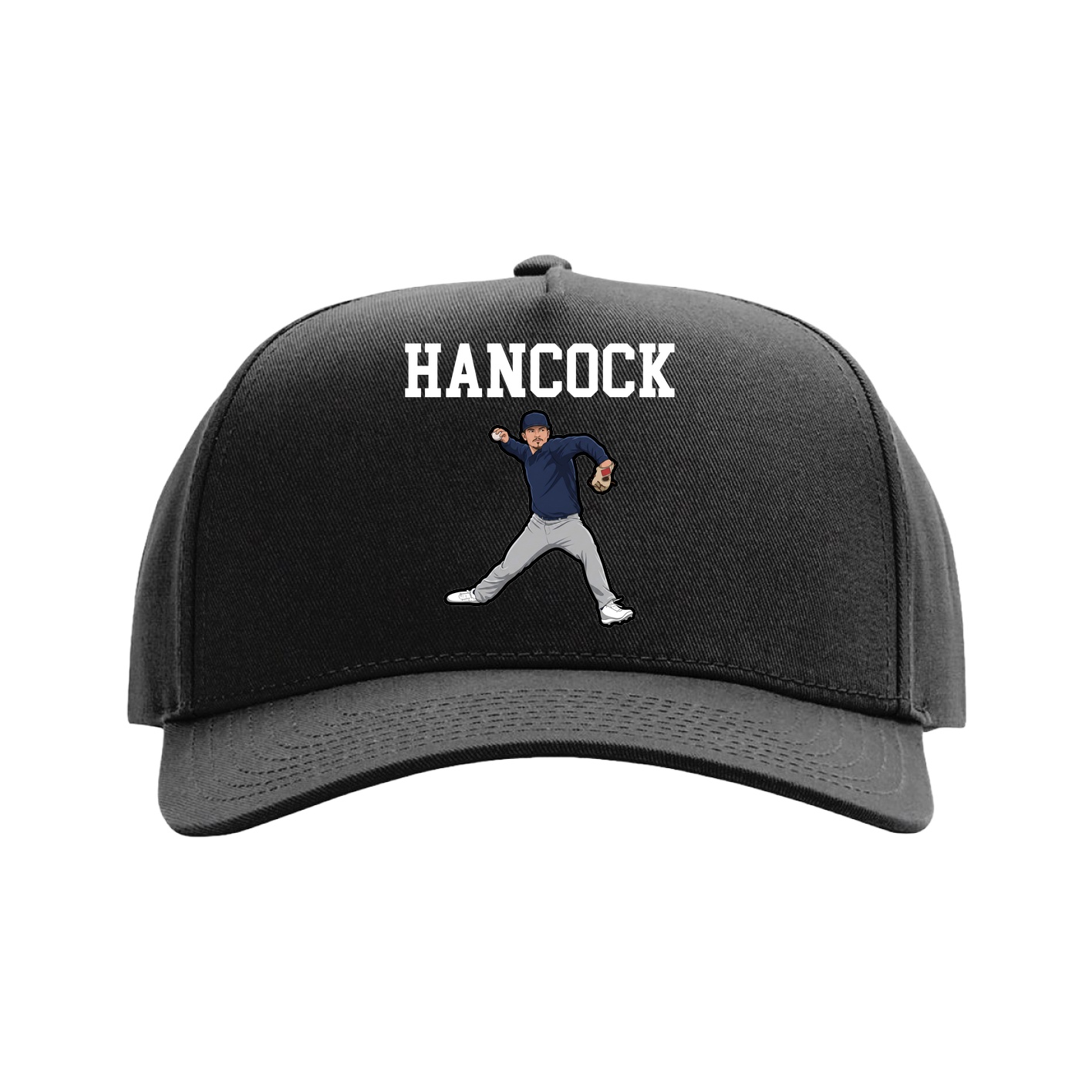Full Fabric Five-Panel Champ Cap — Shirsey in Black