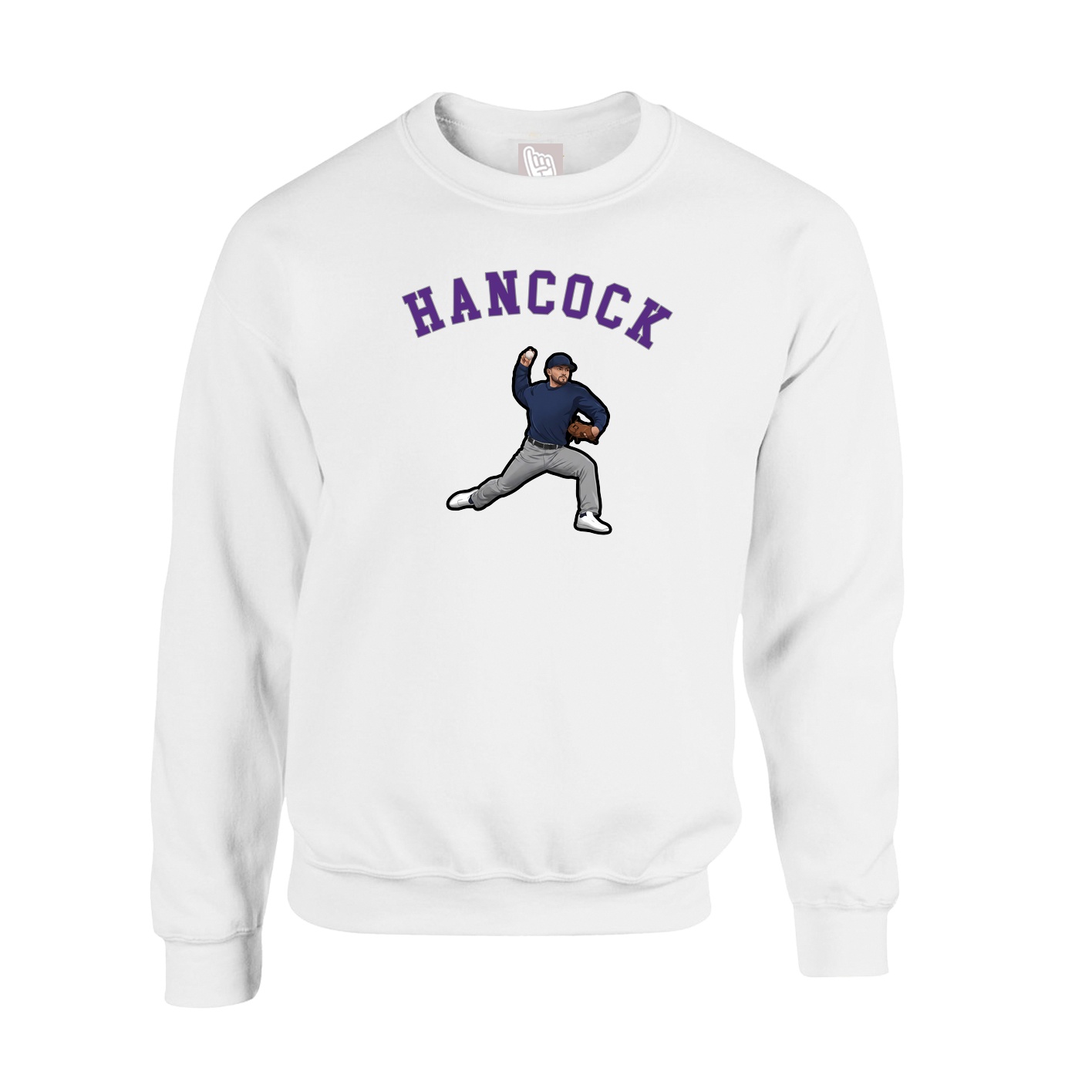 Fleece Crew — Shirsey Arch in White