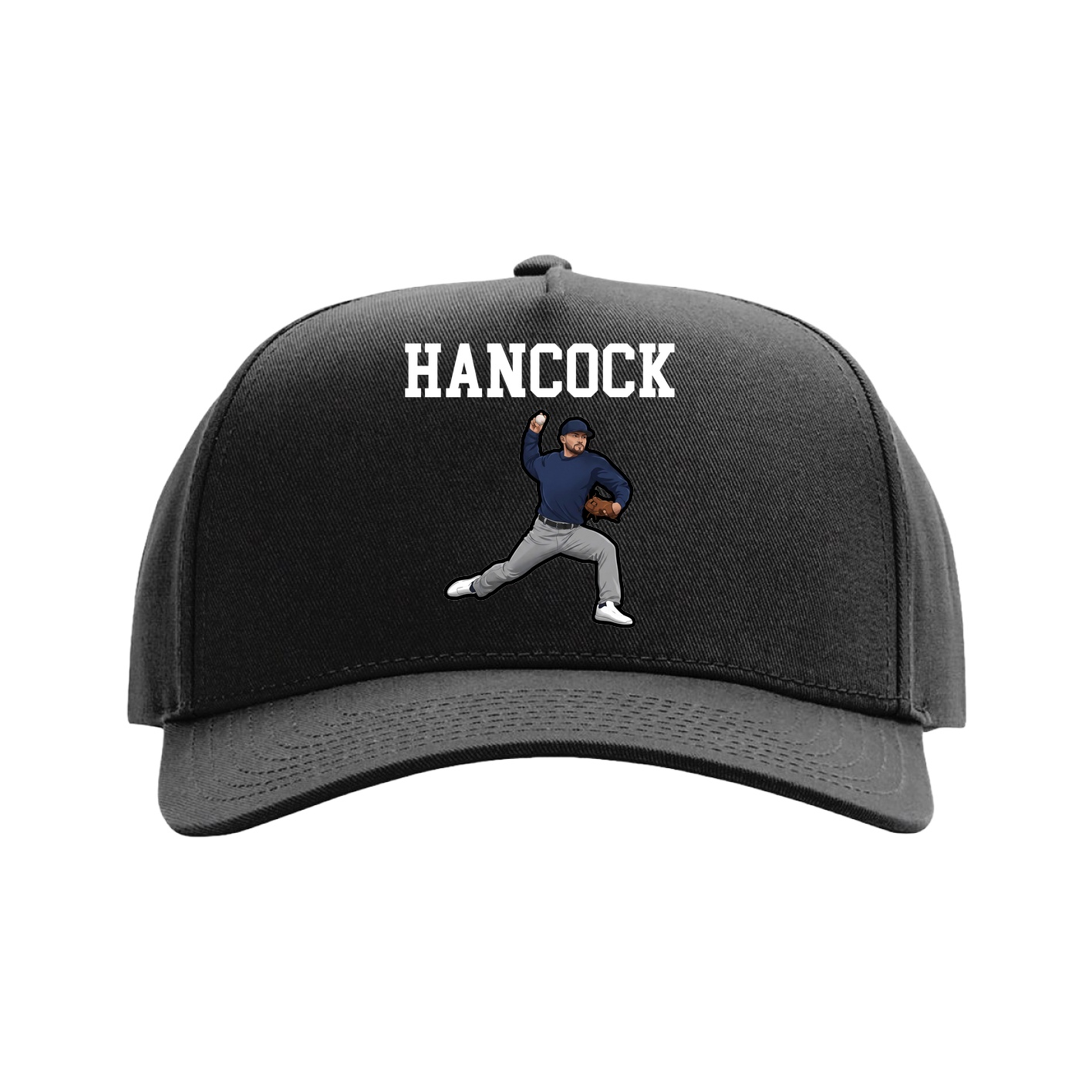 Full Fabric Five-Panel Champ Cap — Shirsey in Black