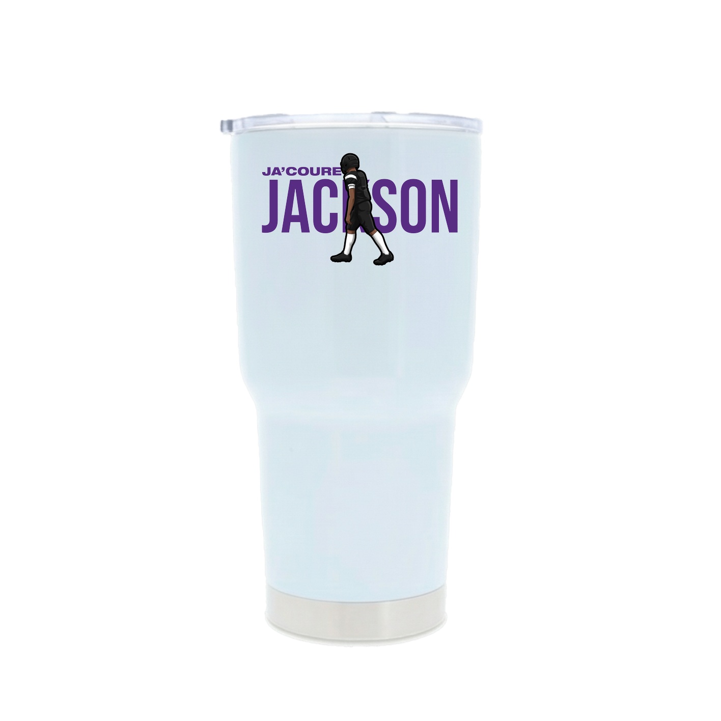 30oz Stainless Steel Tumbler — Player Name in White