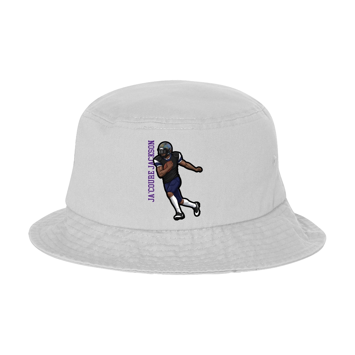 Bucket Cap — Name Vertical in White