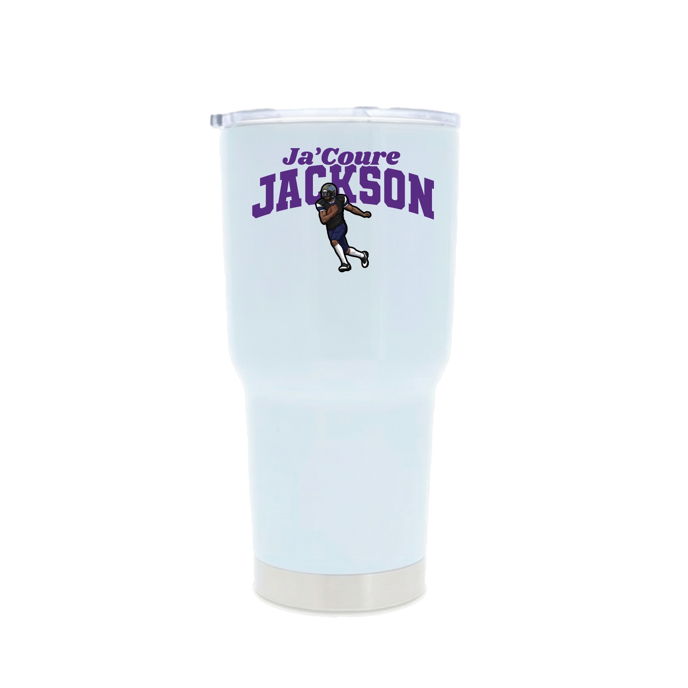 30oz Stainless Steel Tumbler — Signature Arch in White