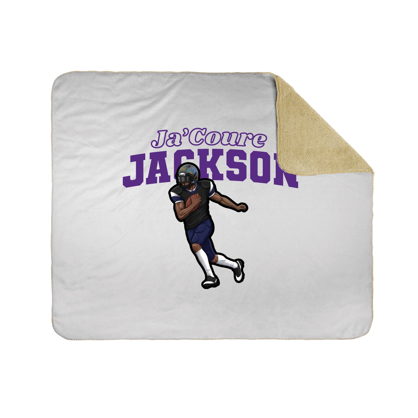 Throw Blanket — Name Arch in White
