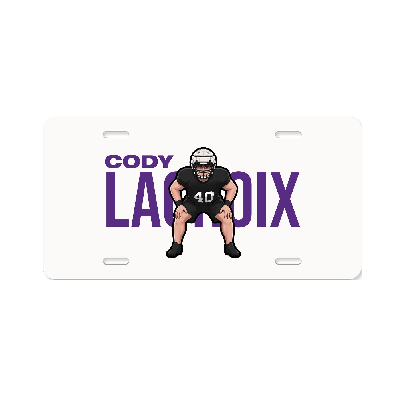 License Plate — Player Name in Classic