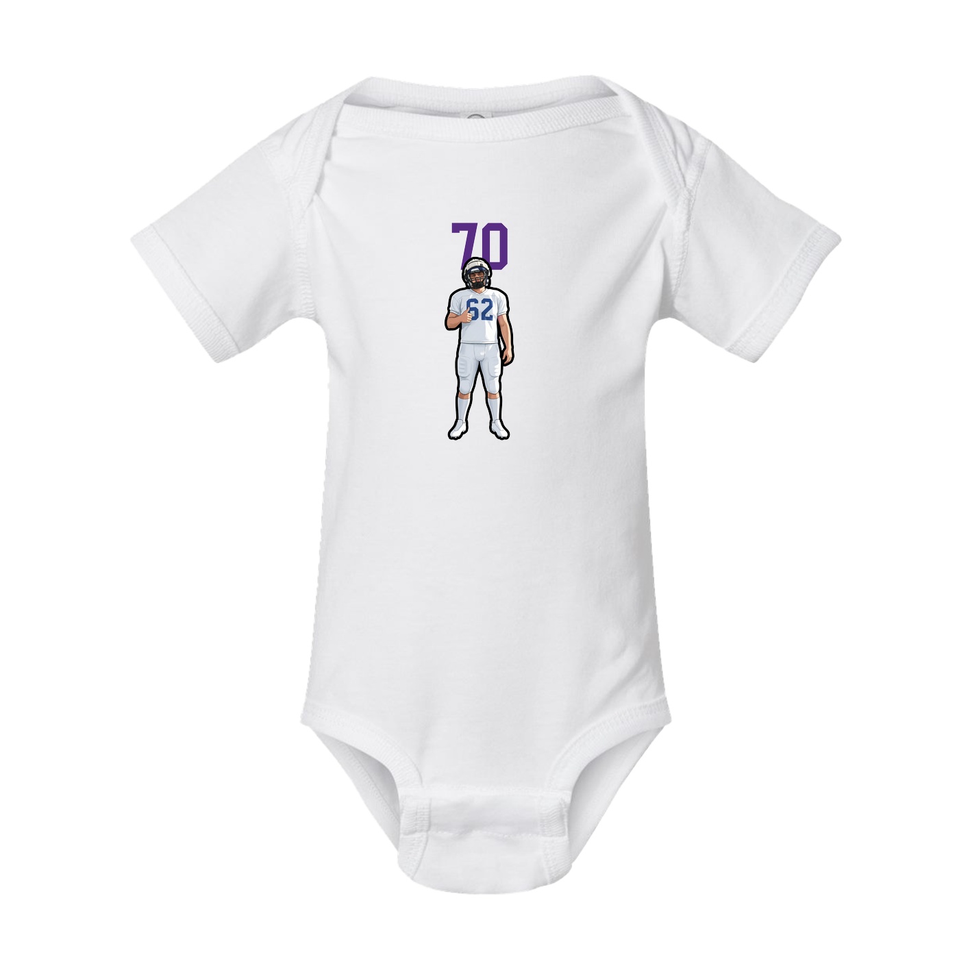 Baby Onesie — Number Top in White