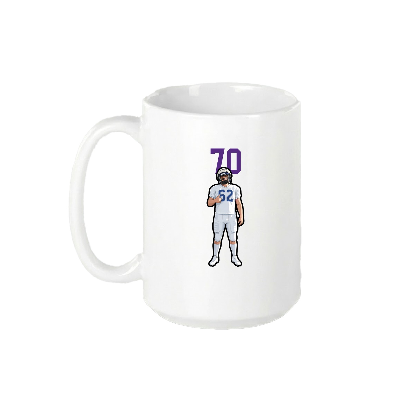 15oz Coffee Mug — Number Top in White