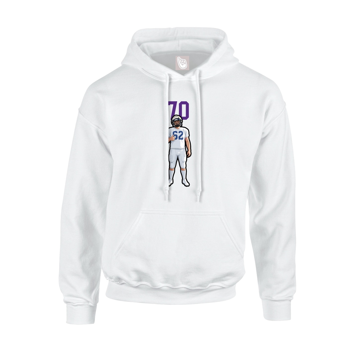Hoodie — Number Top in White