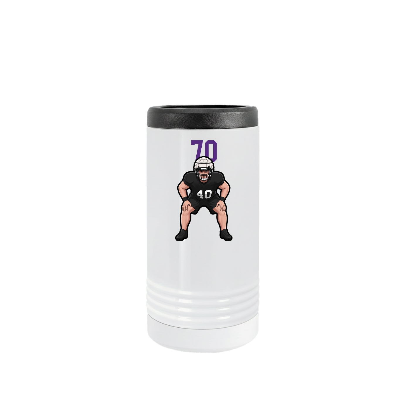 Slim Beverage Holder — Number Top in White
