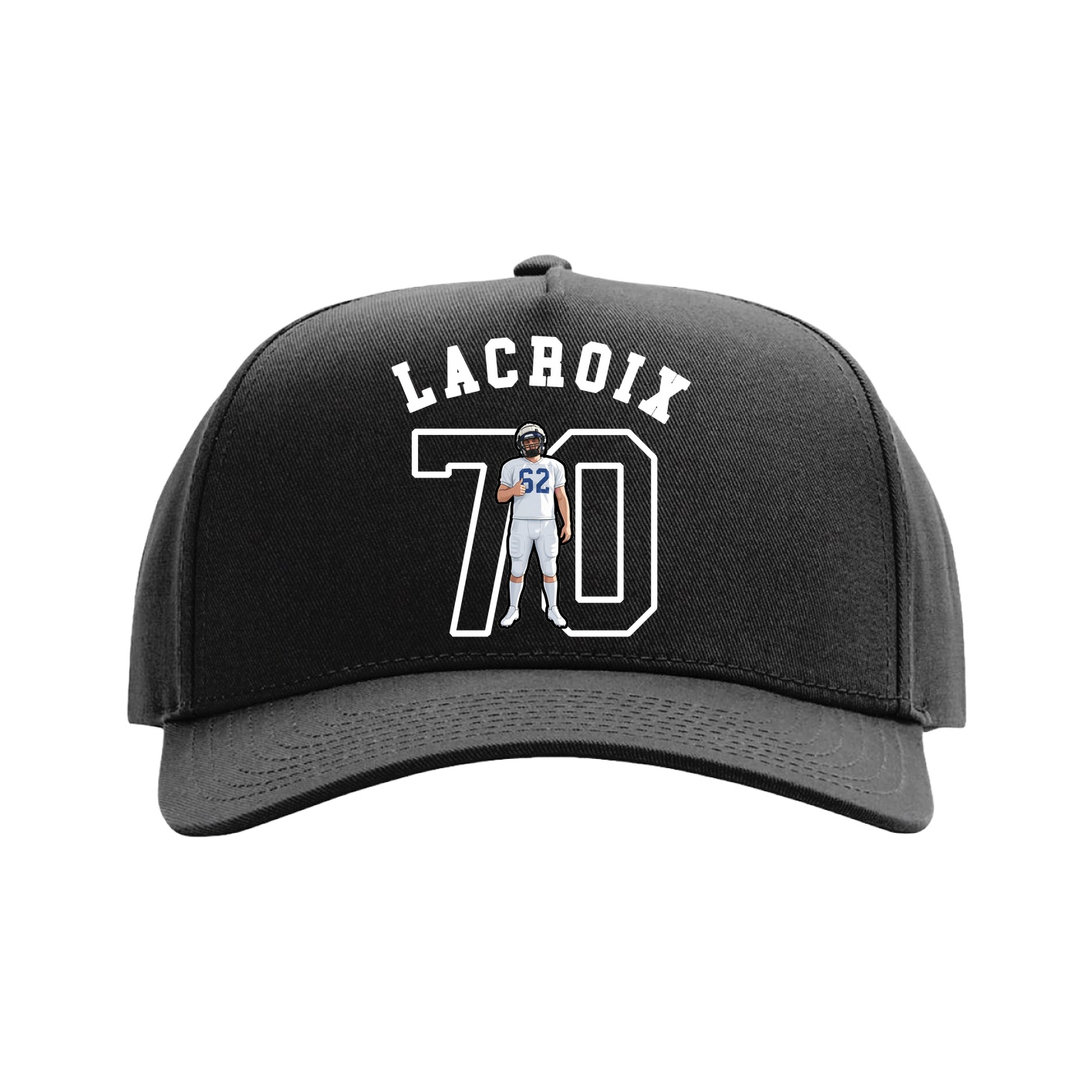 Full Fabric Five-Panel Champ Cap — Shirsey Arch in Black