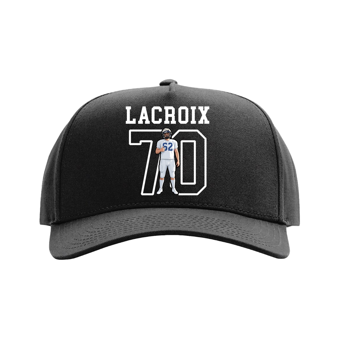 Full Fabric Five-Panel Champ Cap — Shirsey in Black
