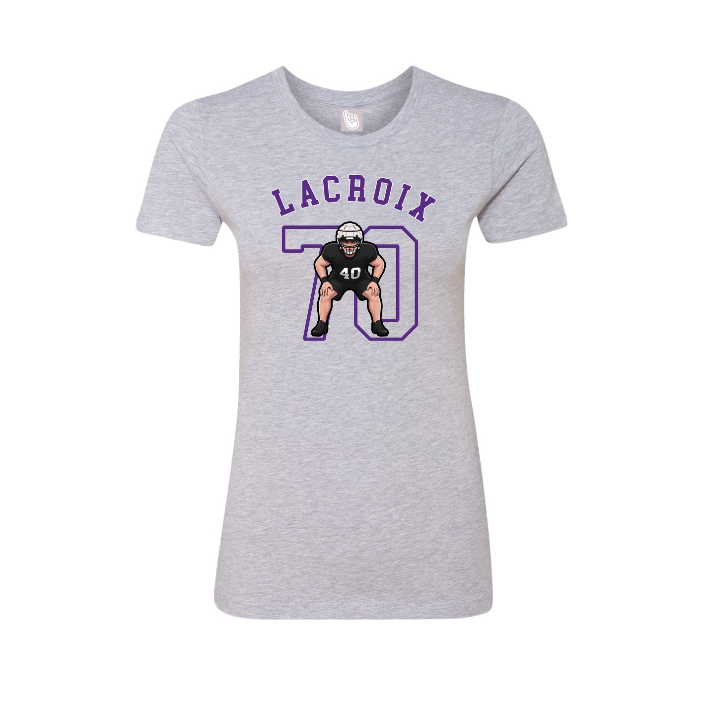 Fitted Women's Tee — Shirsey Arch in Grey