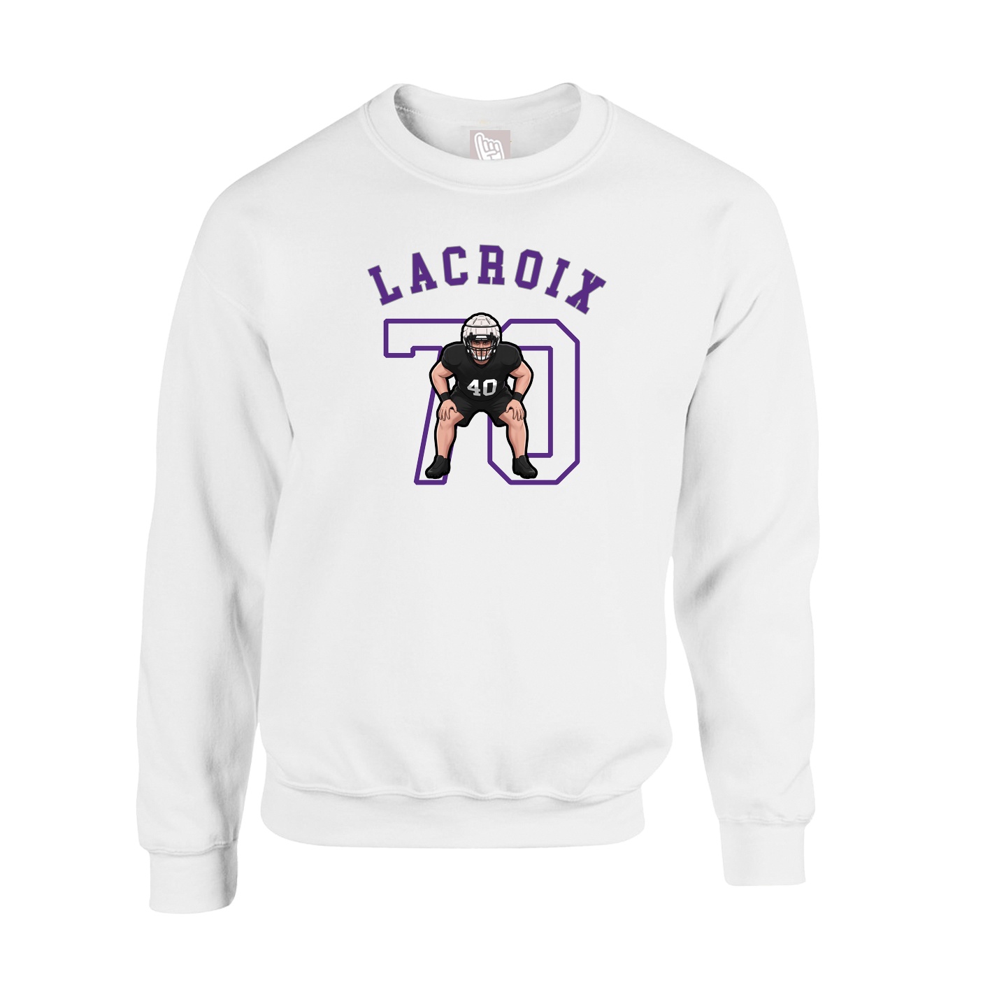 Fleece Crew — Shirsey Arch in White