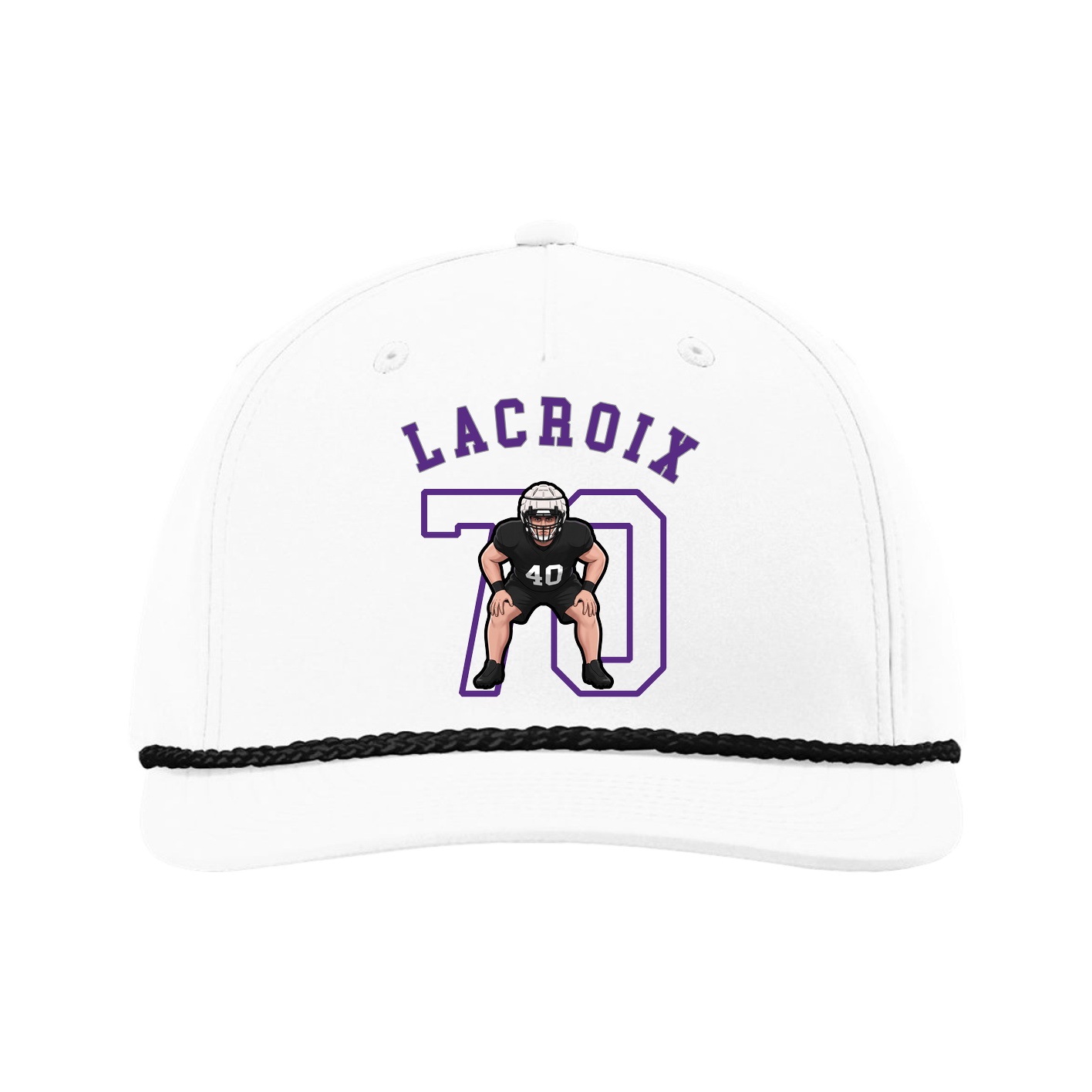 Five-Panel Classic Rope Cap — Shirsey Arch in White