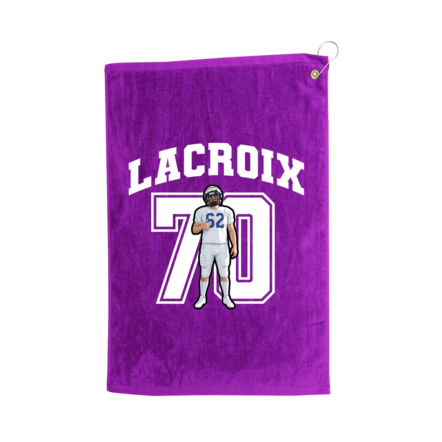 Golf Towel — Number in Purple