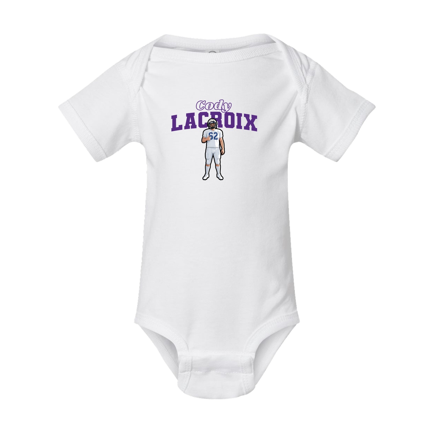 Baby Onesie — Name Arch in White