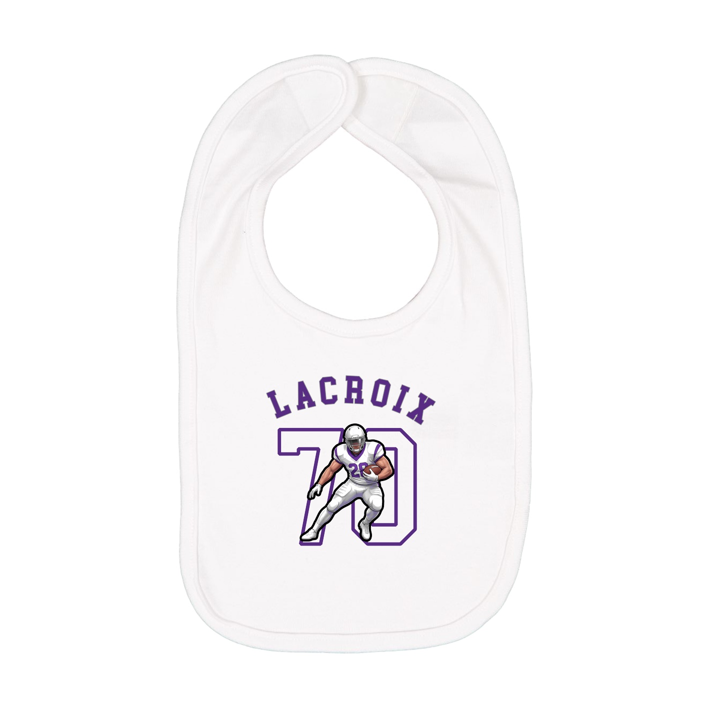 Infant Bib — Shirsey Arch in White