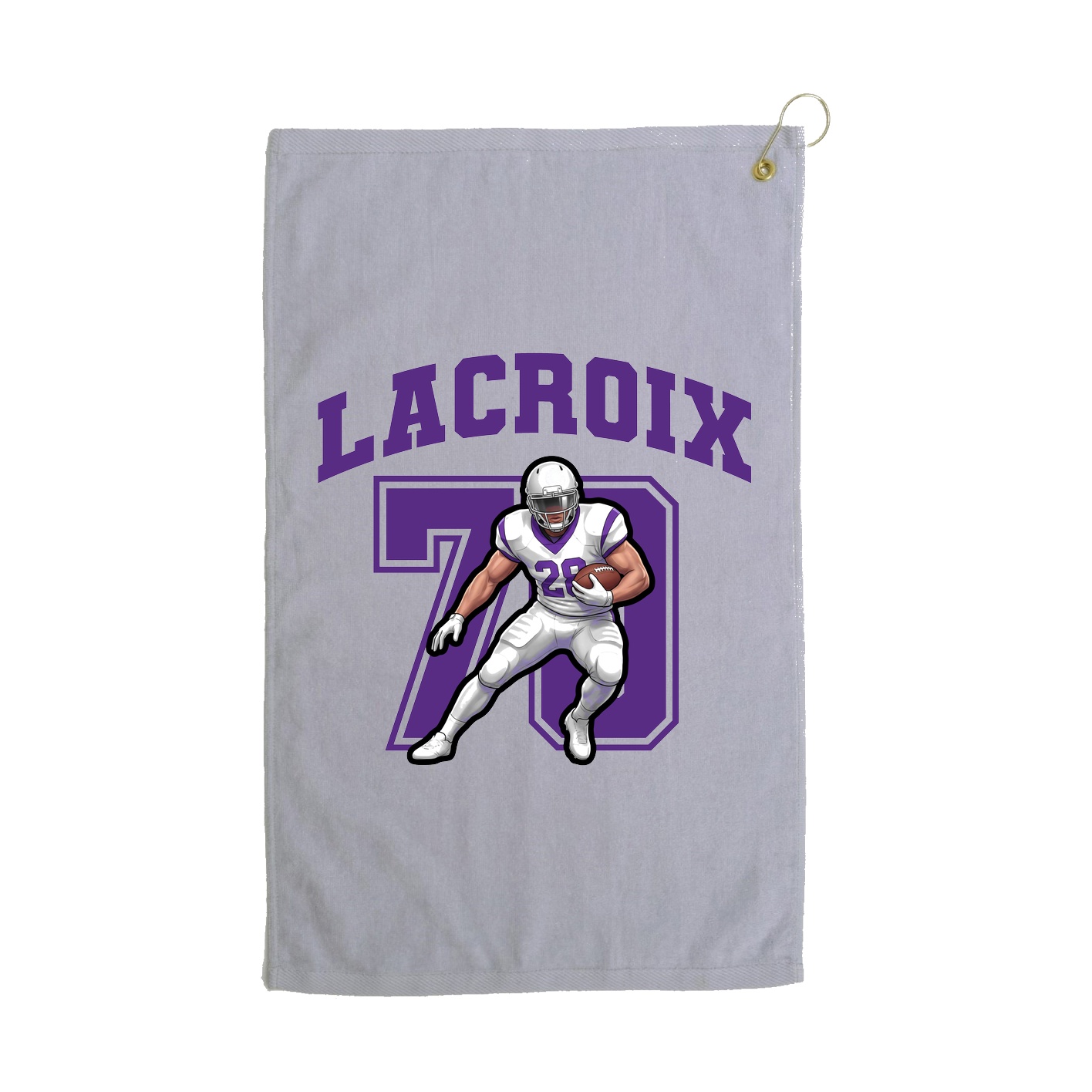 Golf Towel — Number in Grey