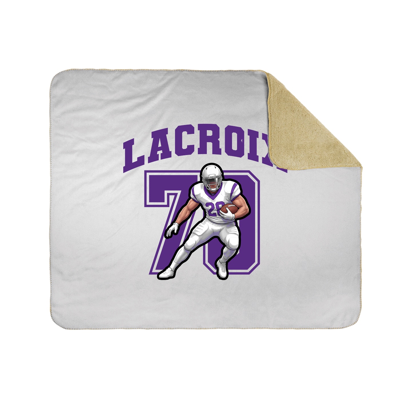 Throw Blanket — Number in White