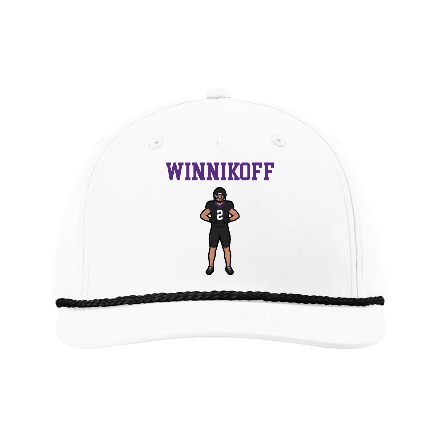 Five-Panel Classic Rope Cap — Shirsey in White