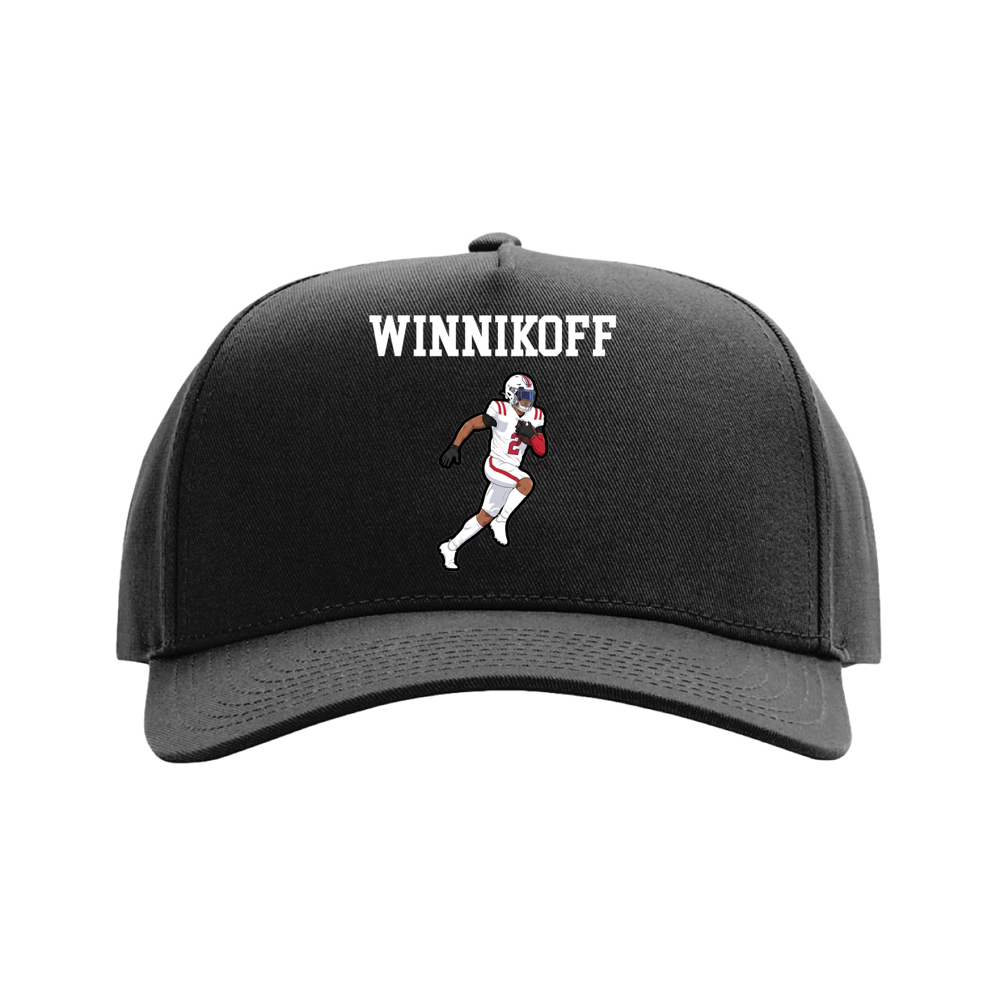 Full Fabric Five-Panel Champ Cap — Shirsey in Black