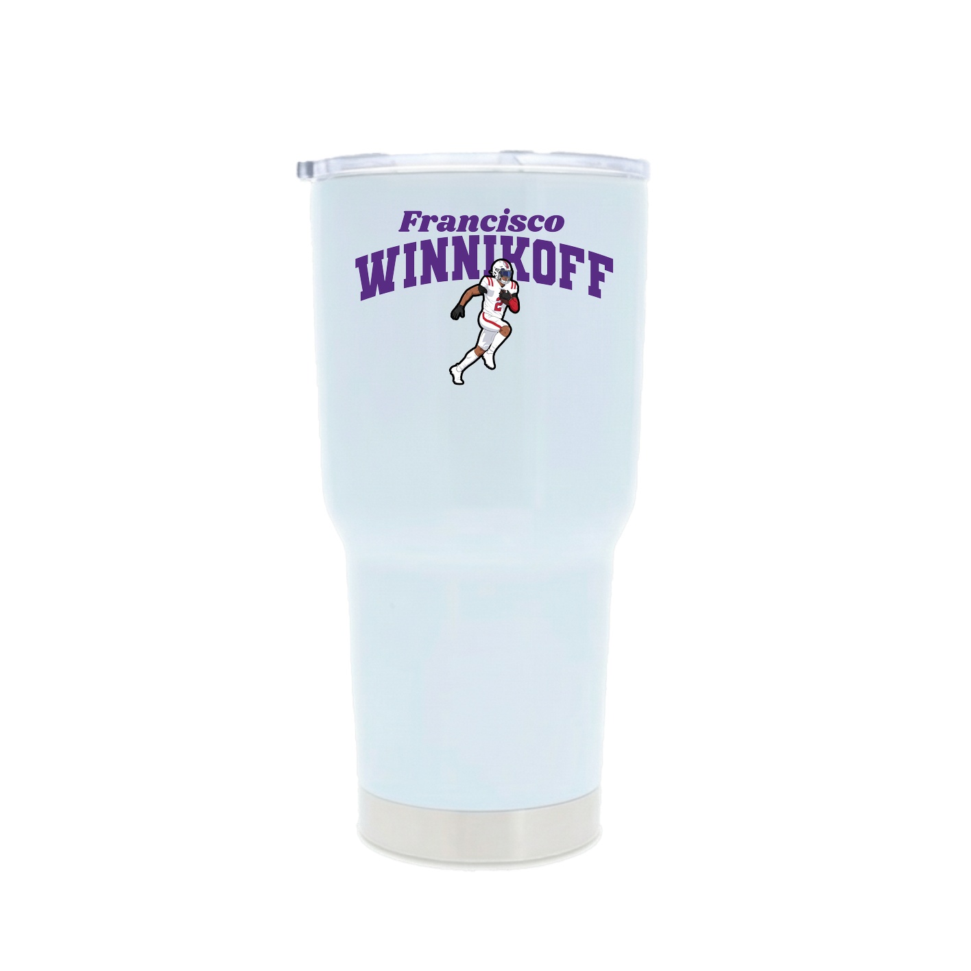 30oz Stainless Steel Tumbler — Signature Arch in White