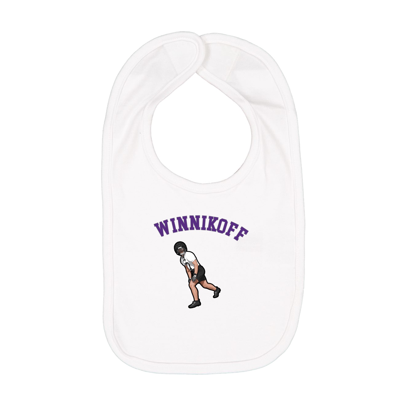 Infant Bib — Shirsey Arch in White