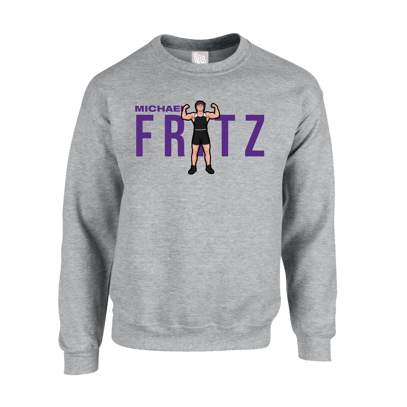 Fleece Crew — Player Name in Grey