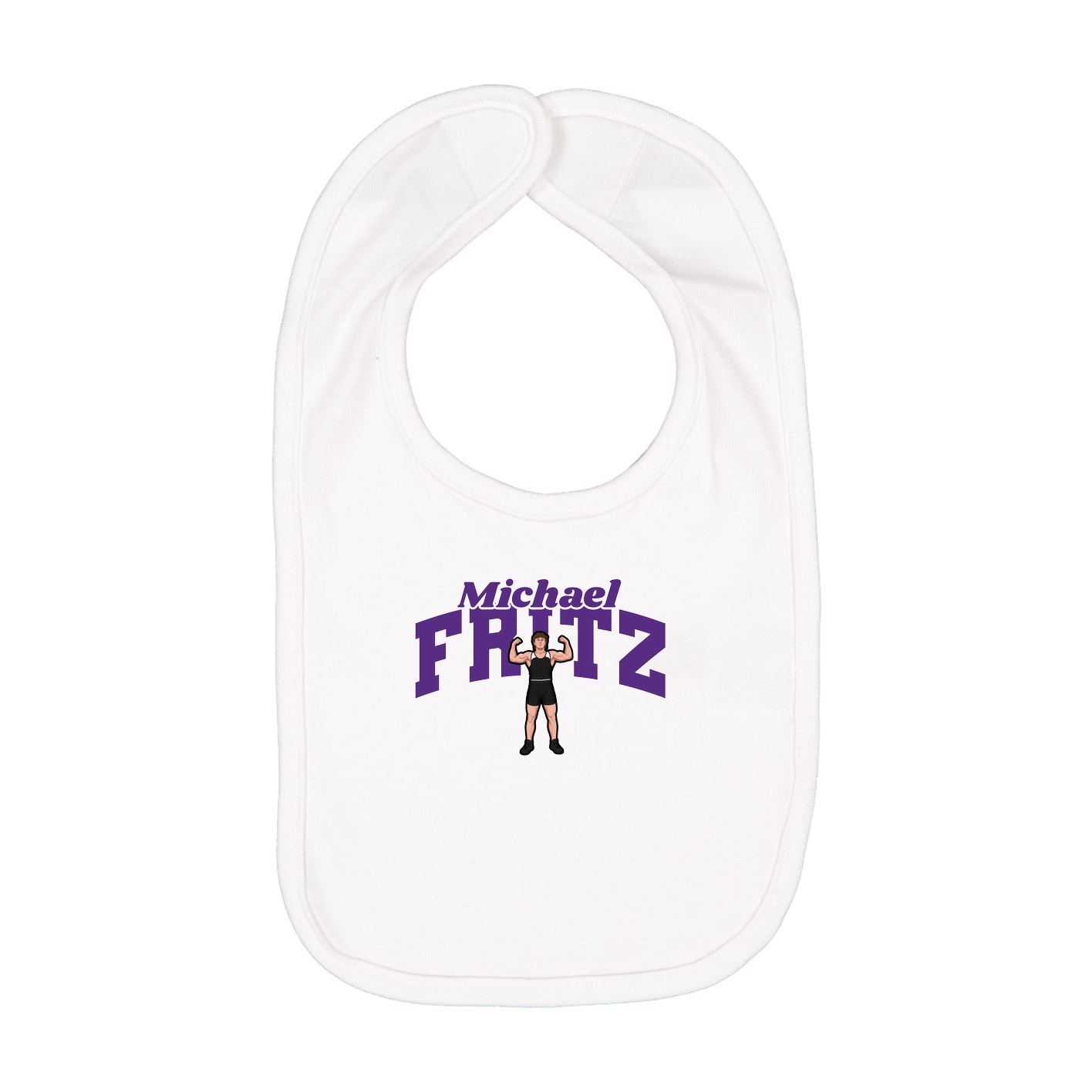 Infant Bib — Signature Arch in White