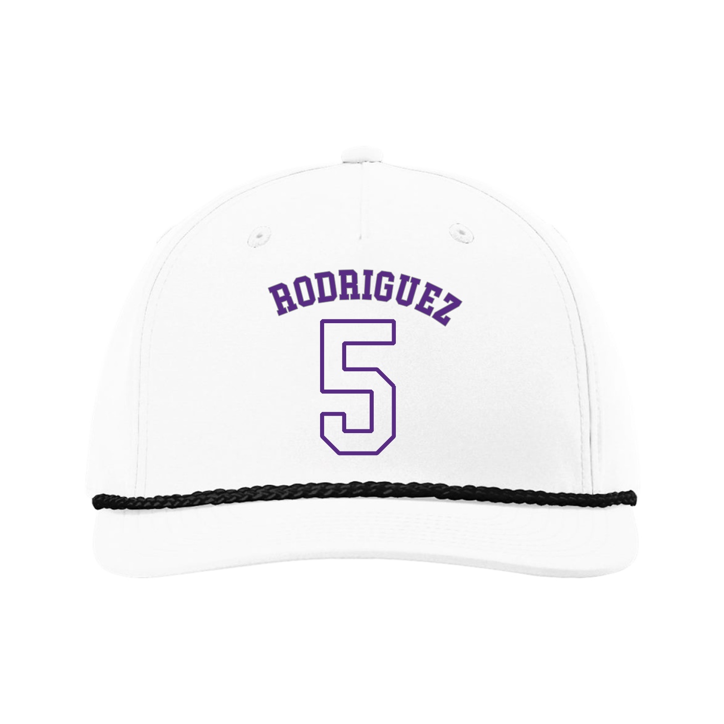 Five-Panel Classic Rope Cap — Shirsey Arch in White