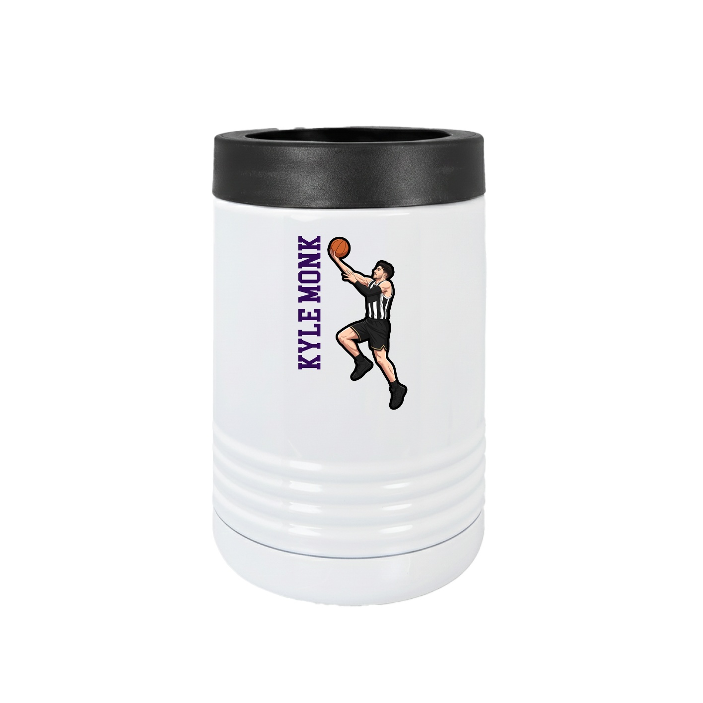 Beverage Holder — Name Vertical in White