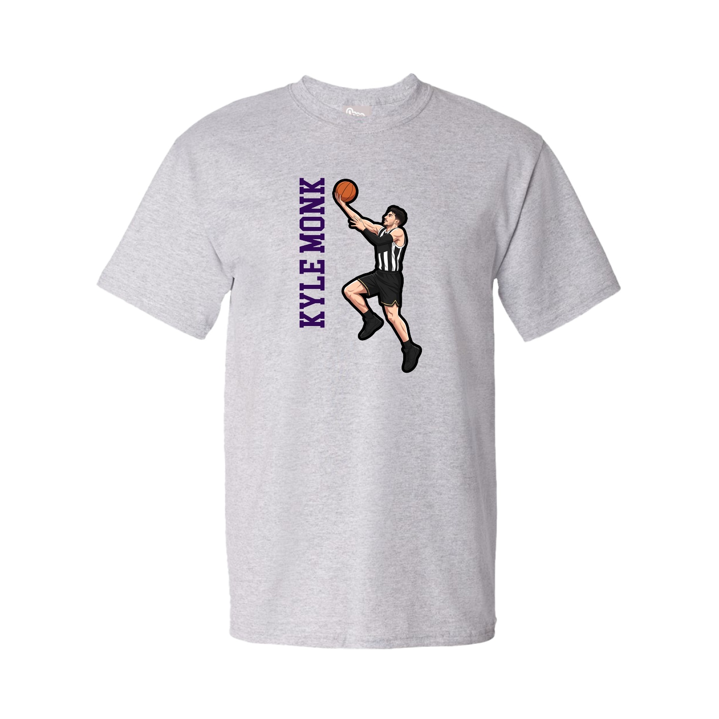 Tee — Name Vertical in Grey