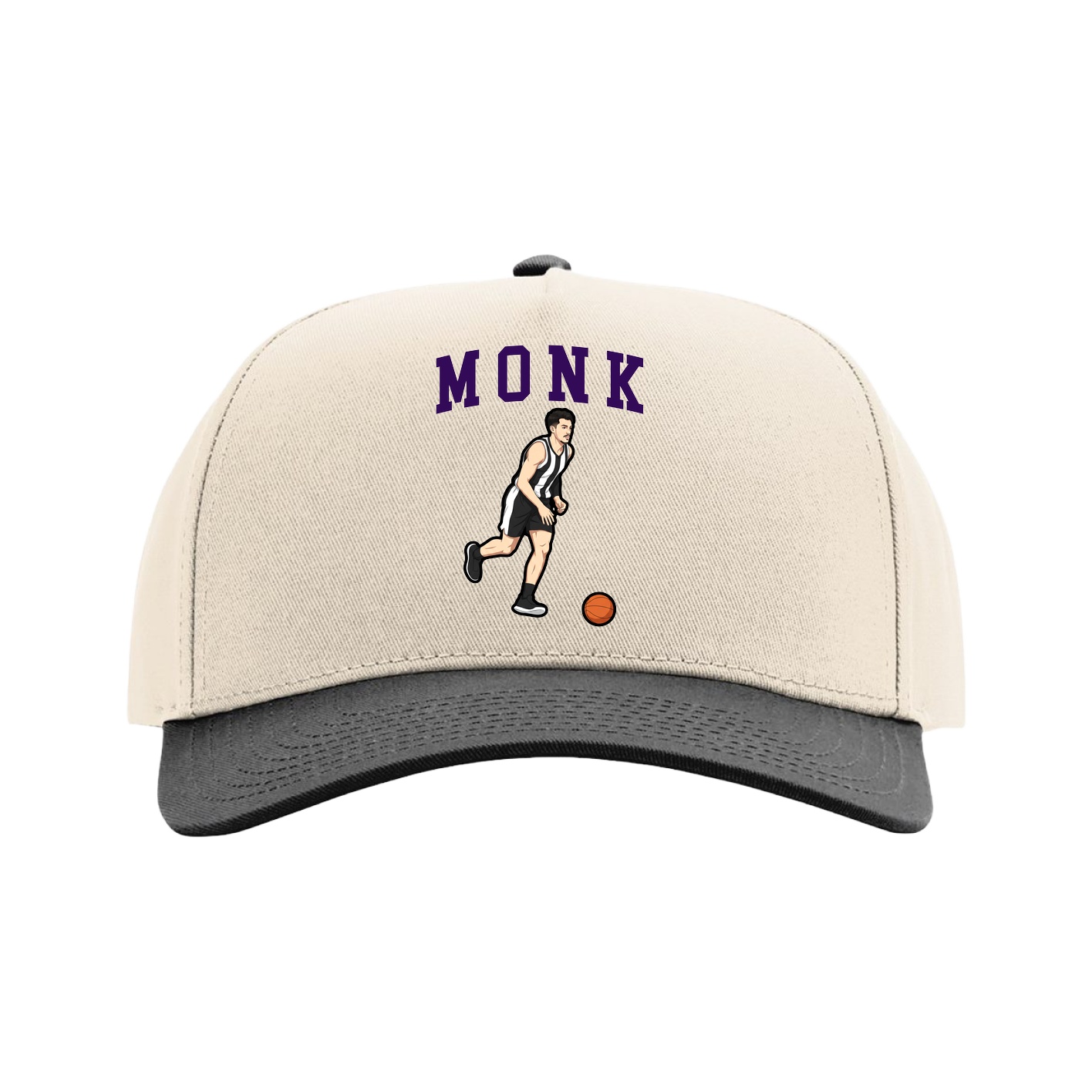 Full Fabric Five-Panel Champ Cap — Shirsey in Cream/Black