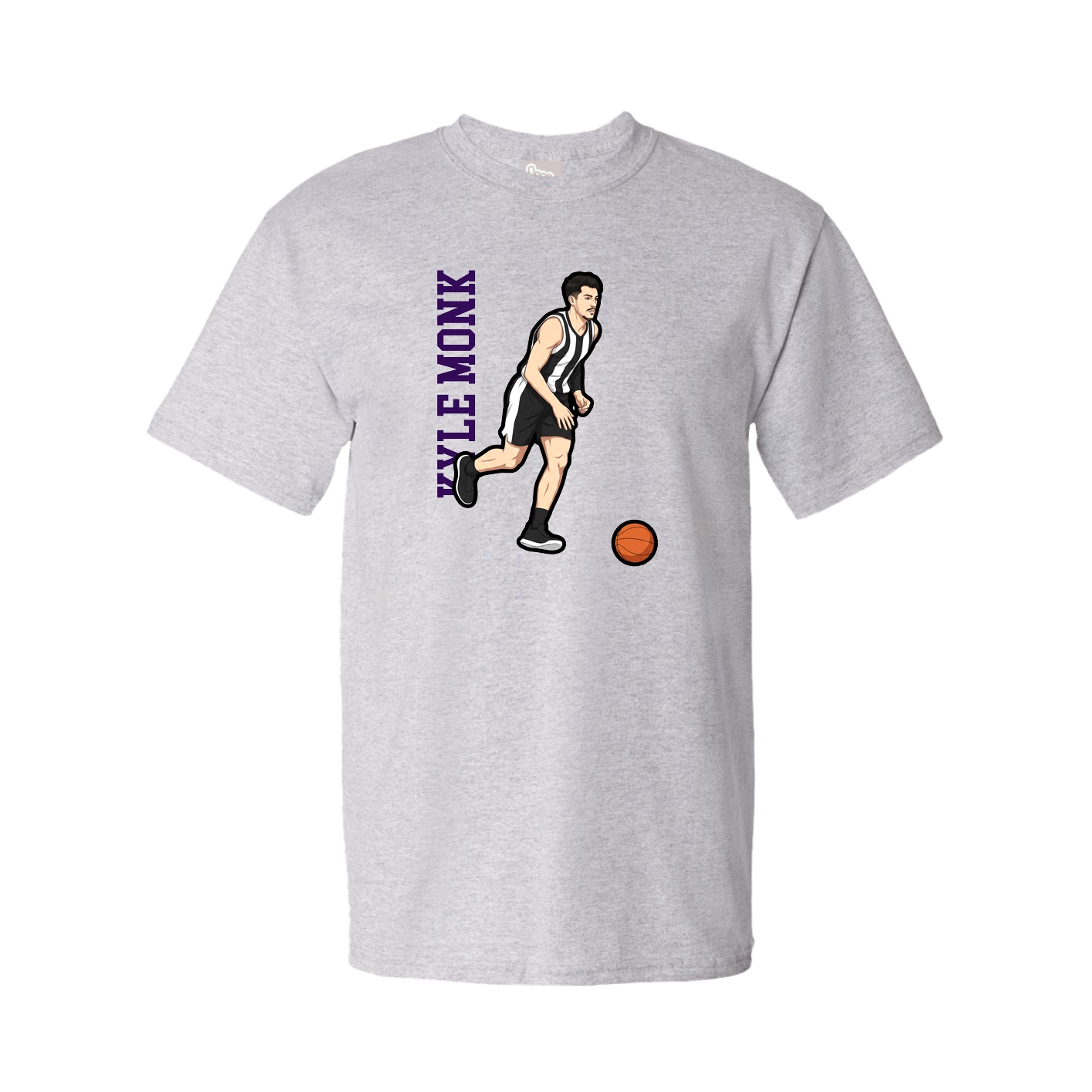 Tee — Name Vertical in Grey