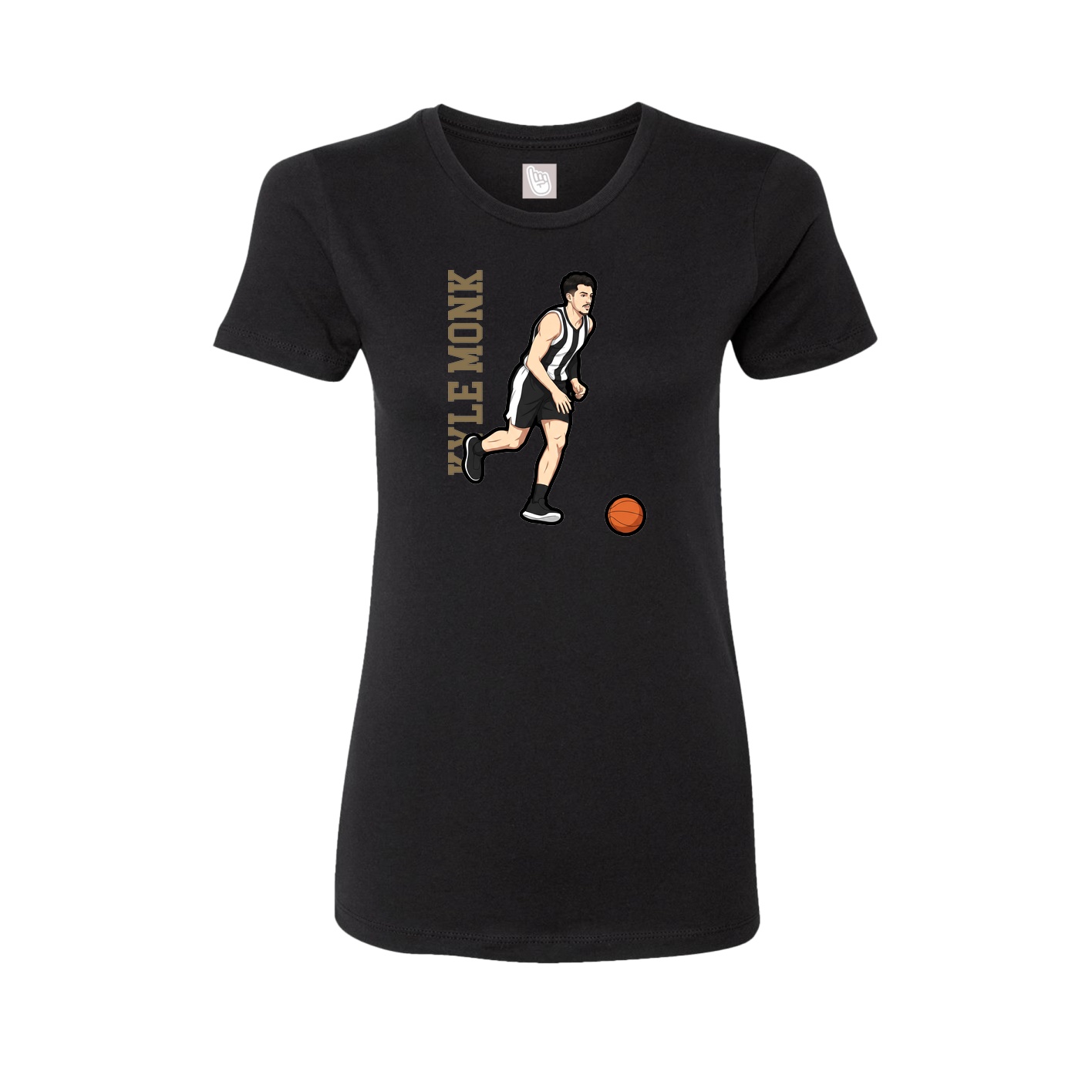 Womens Tee — Name Vertical in Black