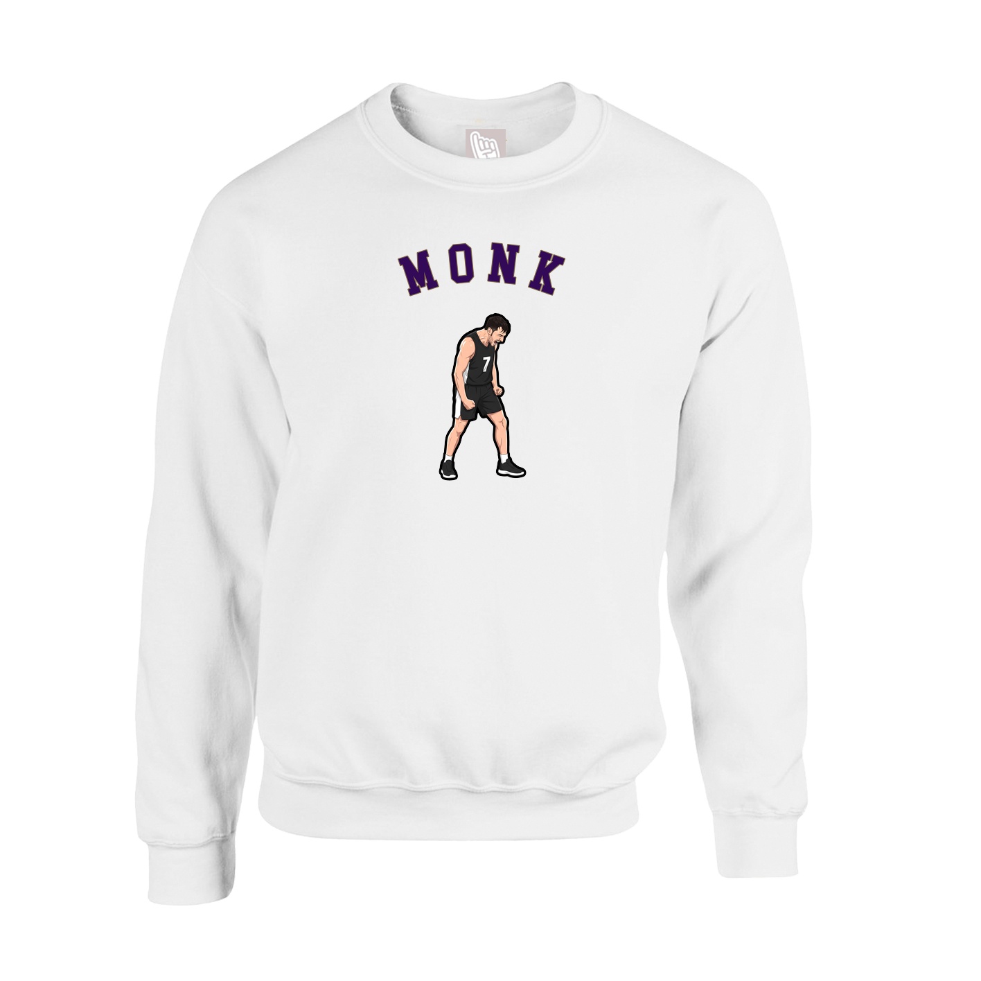 Fleece Crew — Shirsey Arch in White