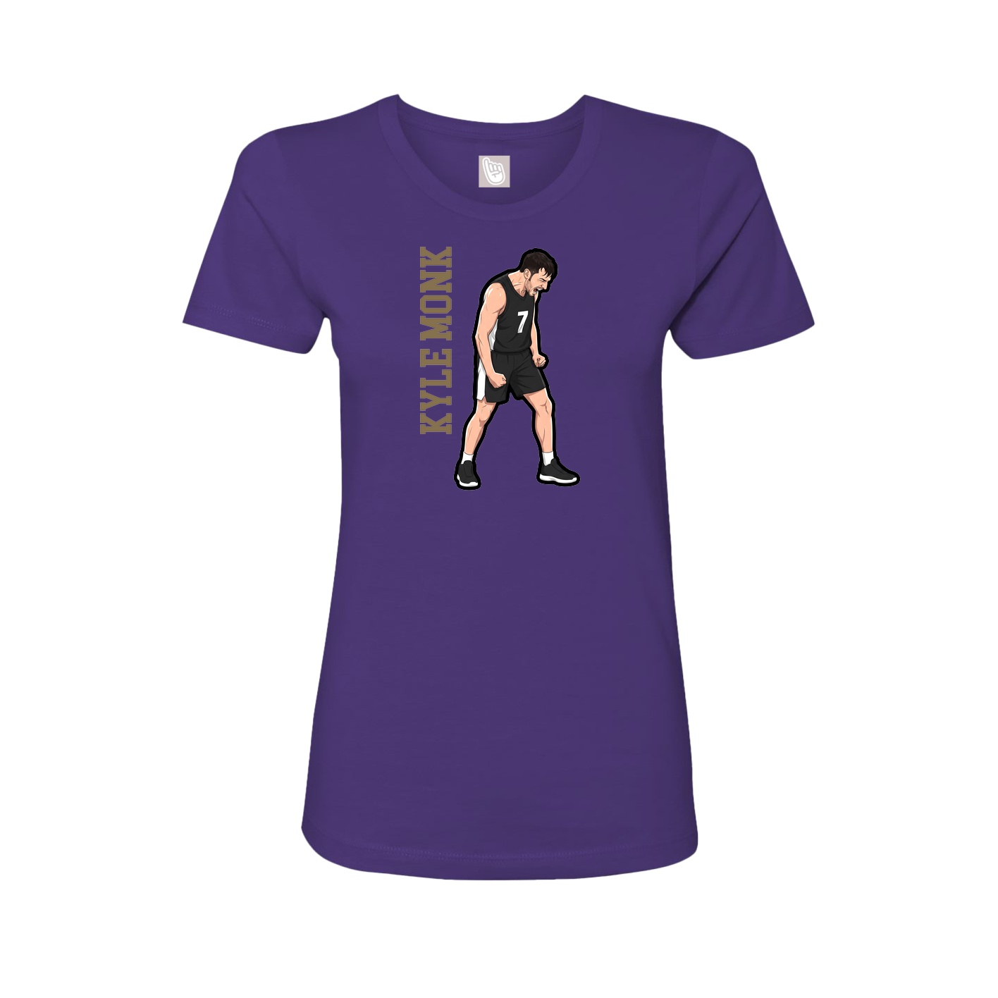 Womens Tee — Name Vertical in Purple