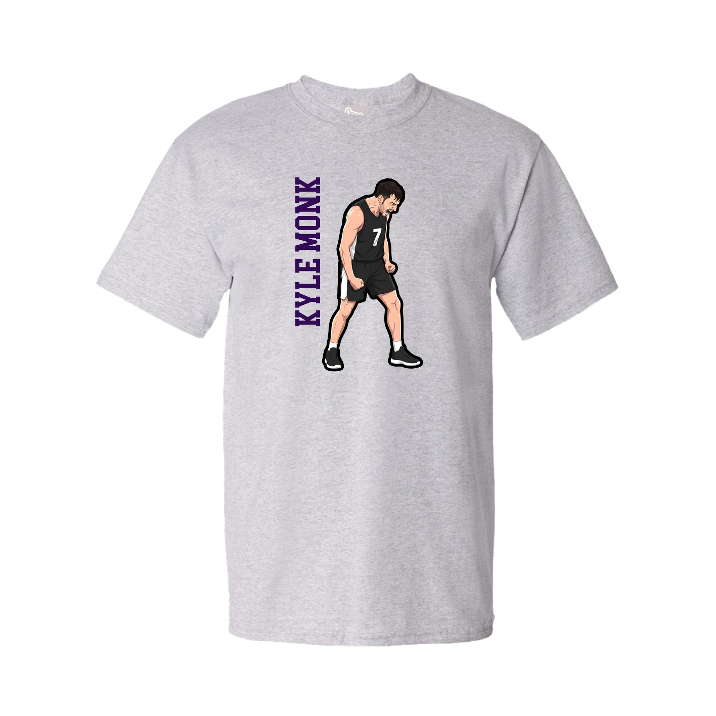 Youth Tee — Name Vertical in Grey