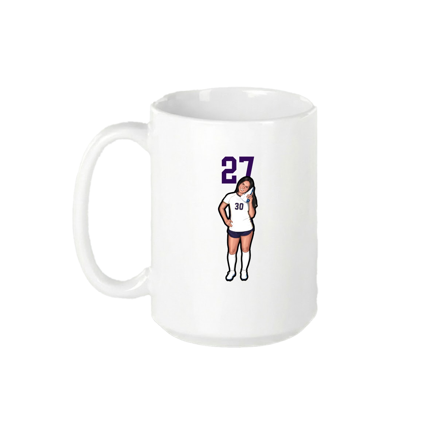15oz Coffee Mug — Number Top in White