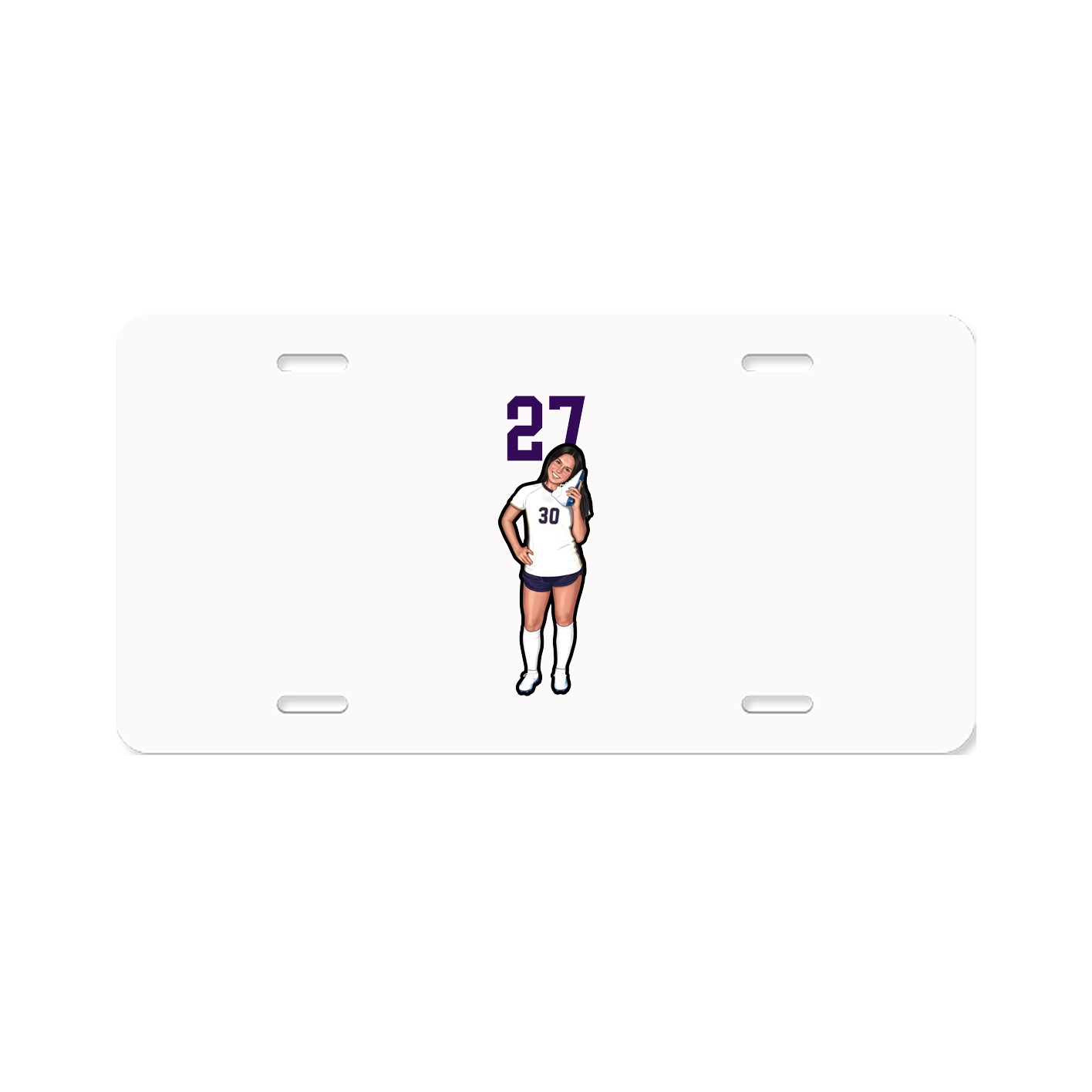 License Plate — Number Top in Classic