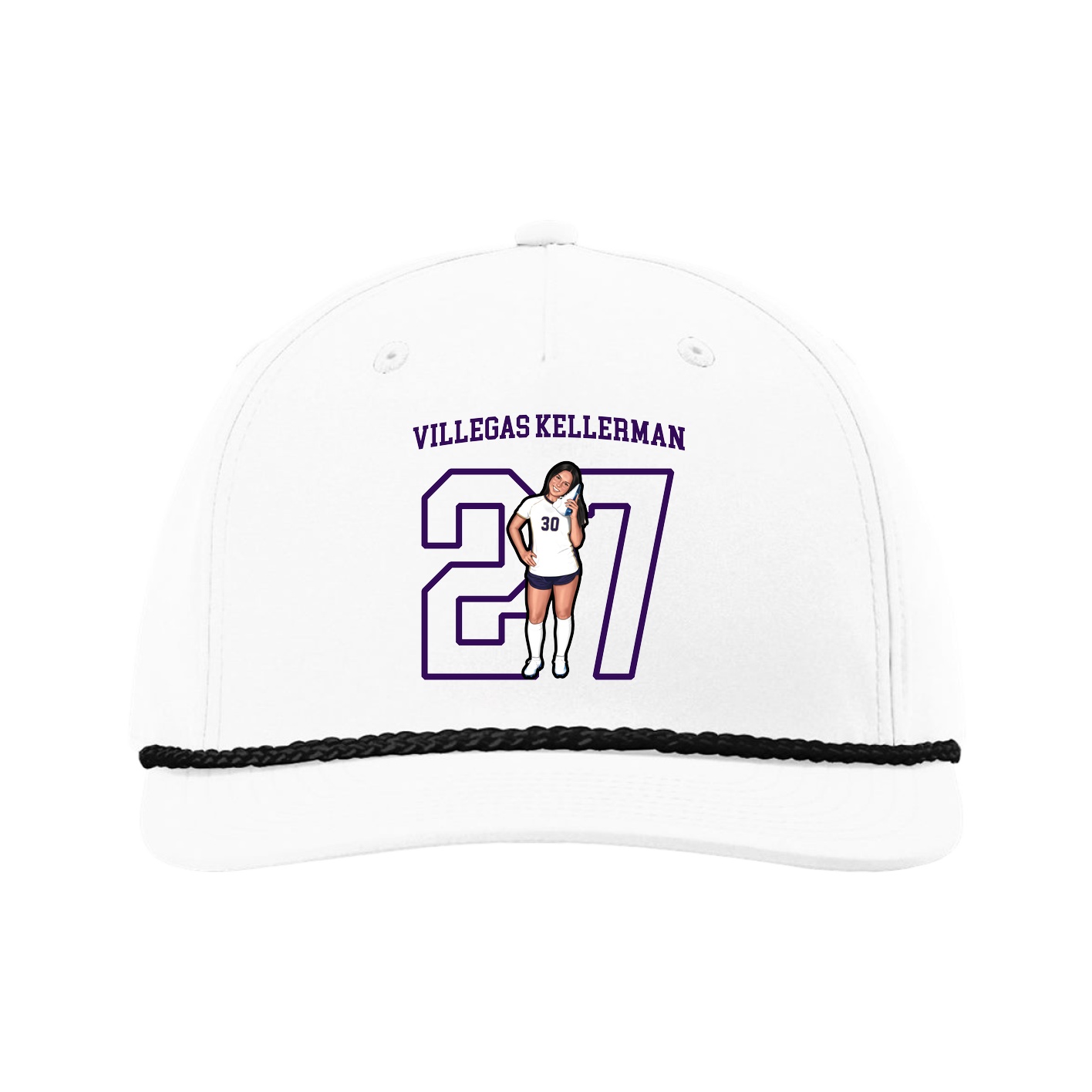 Five-Panel Classic Rope Cap — Shirsey in White