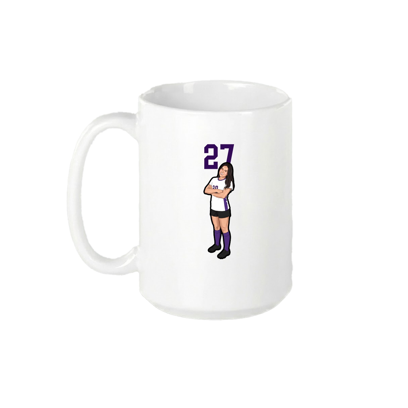 15oz Coffee Mug — Number Top in White