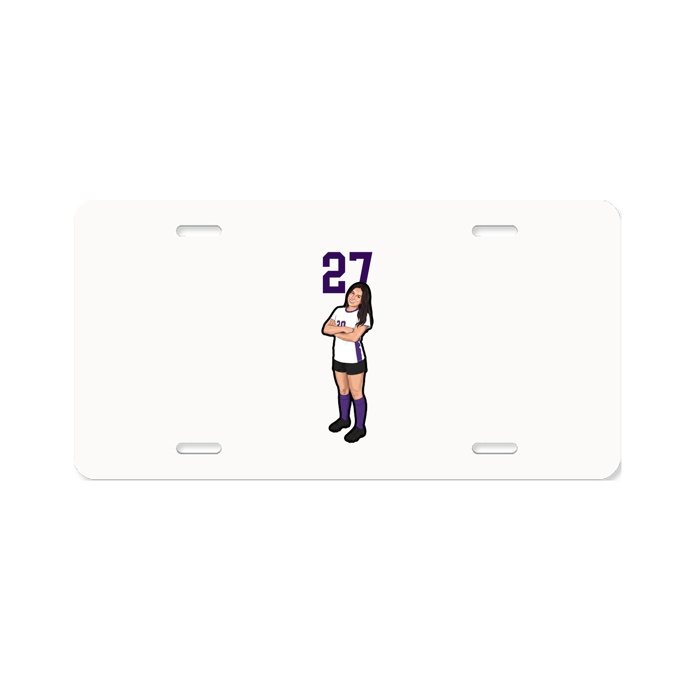 License Plate — Number Top in Classic