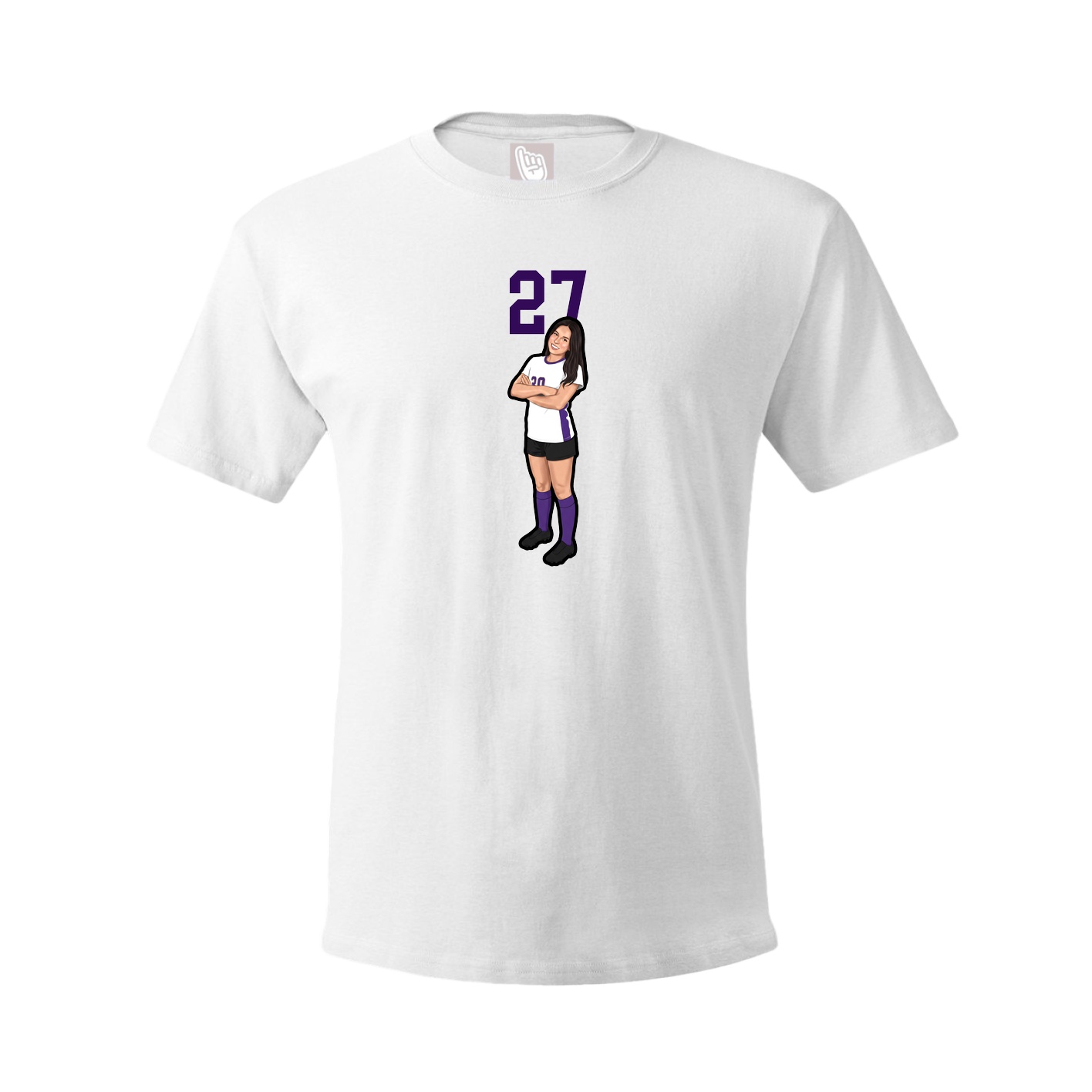 Tee — Number Top in White