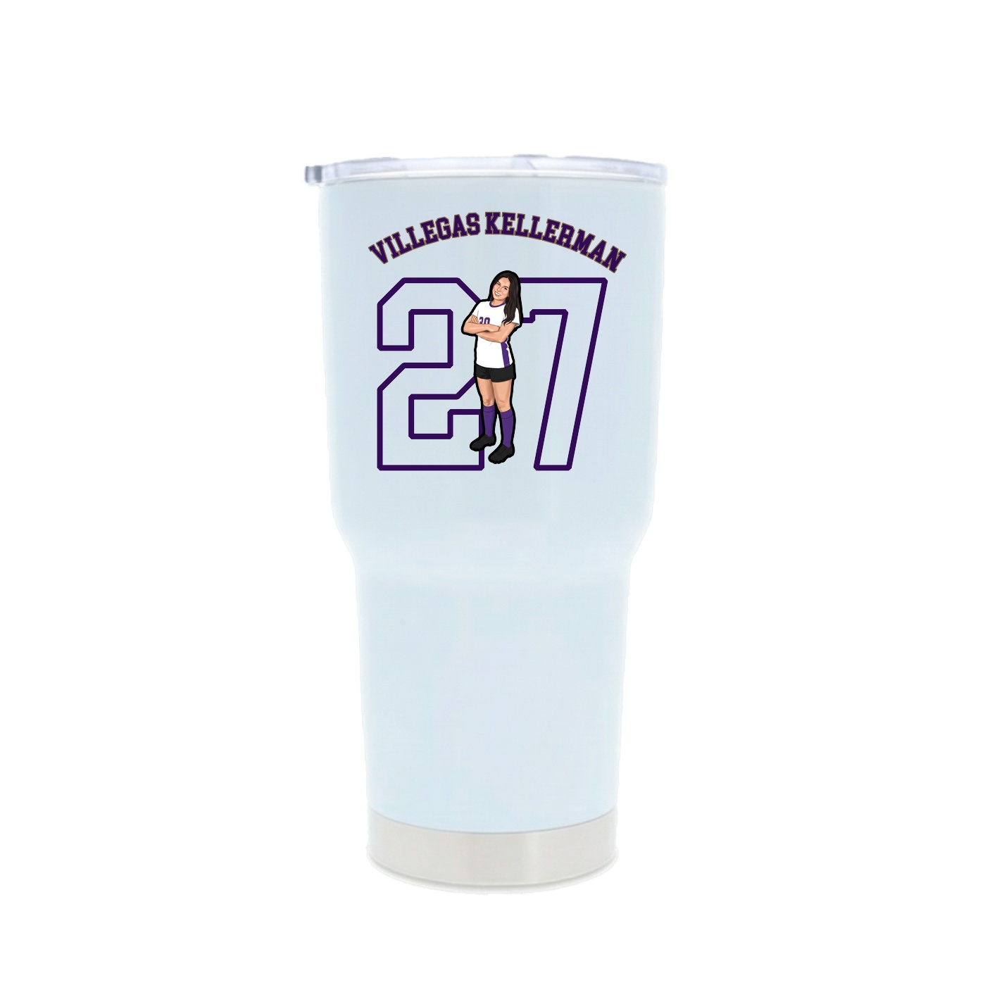 30oz Stainless Steel Tumbler — Shirsey Arch in White