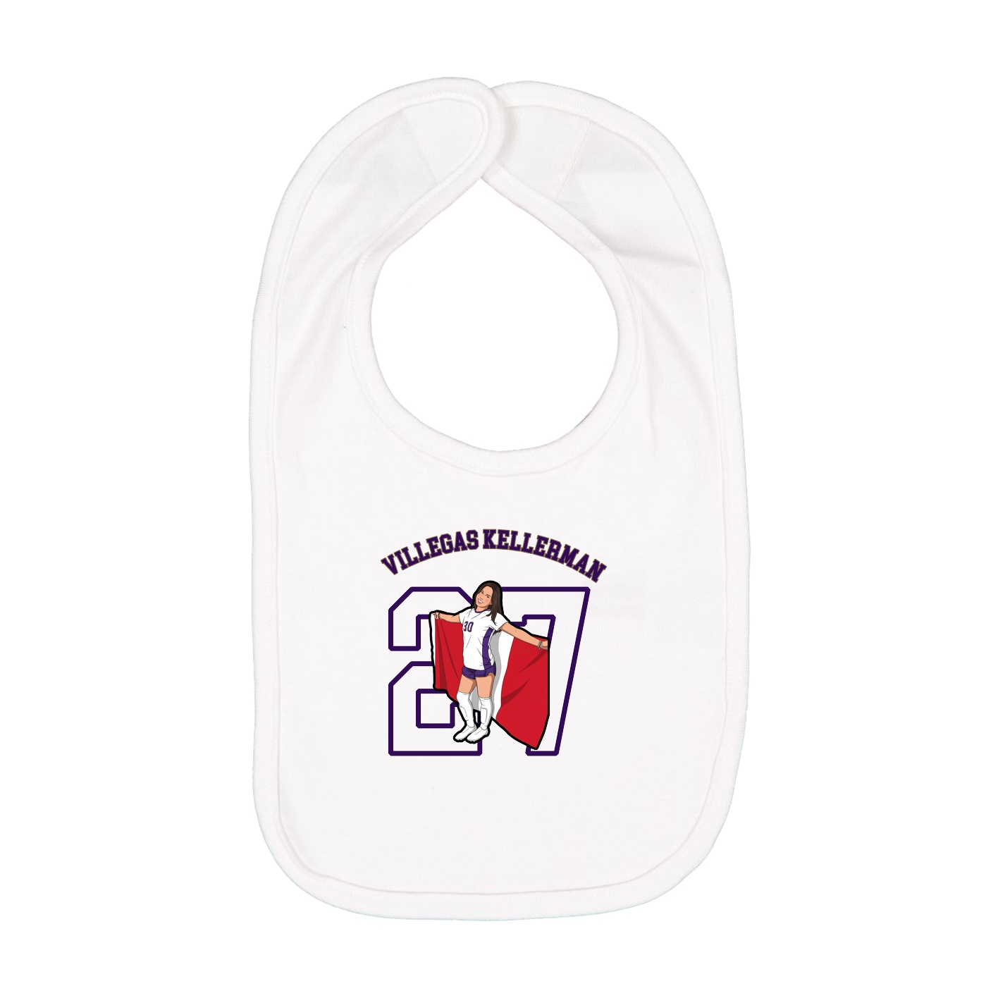 Infant Bib — Shirsey Arch in White