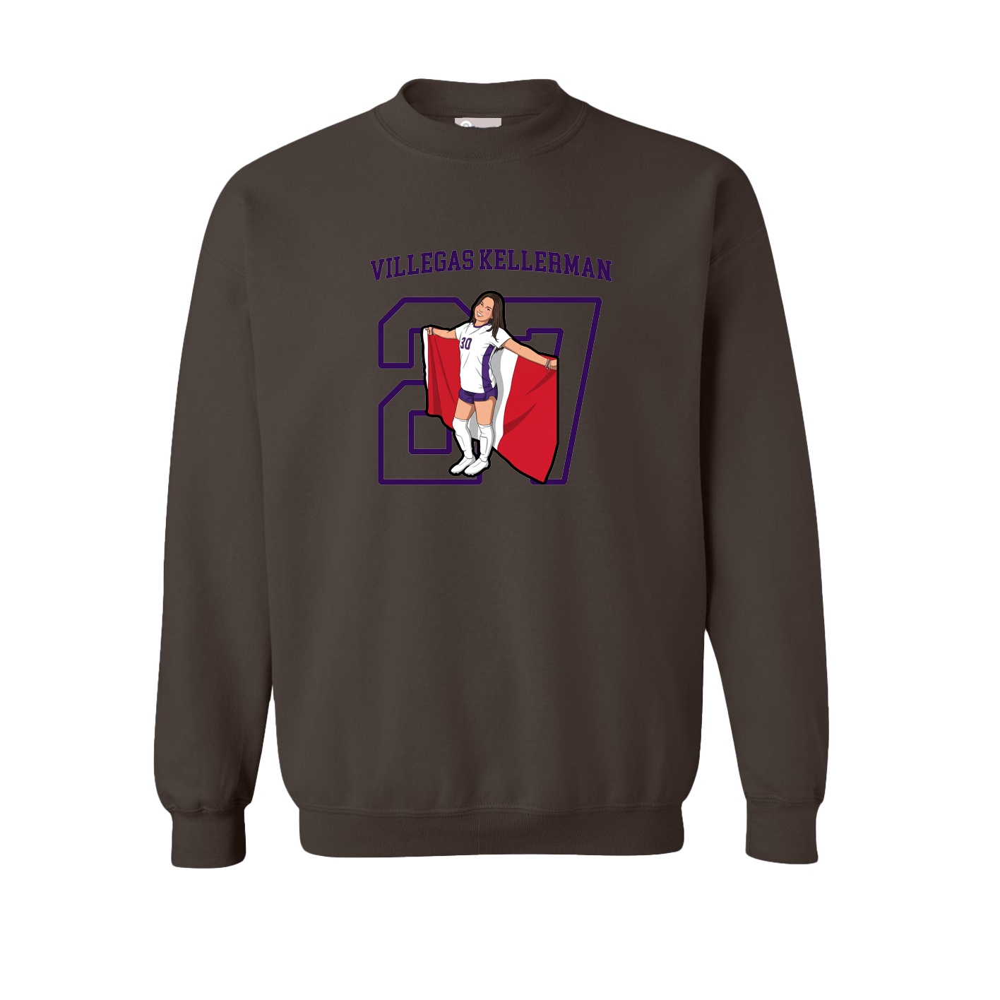 Fleece Crew — Shirsey in Brown