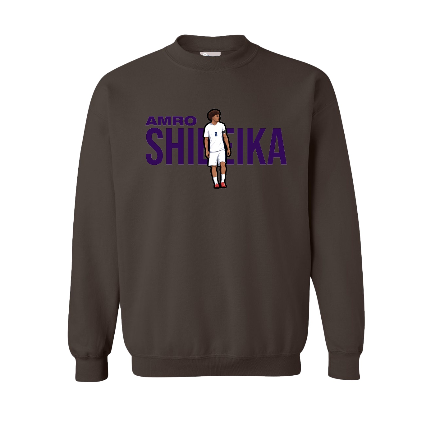 Fleece Crew — Player Name in Brown