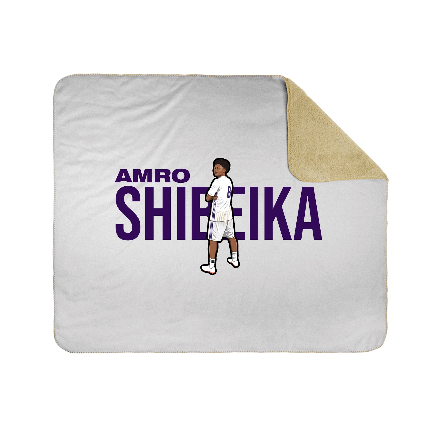 Throw Blanket — Player Name in White
