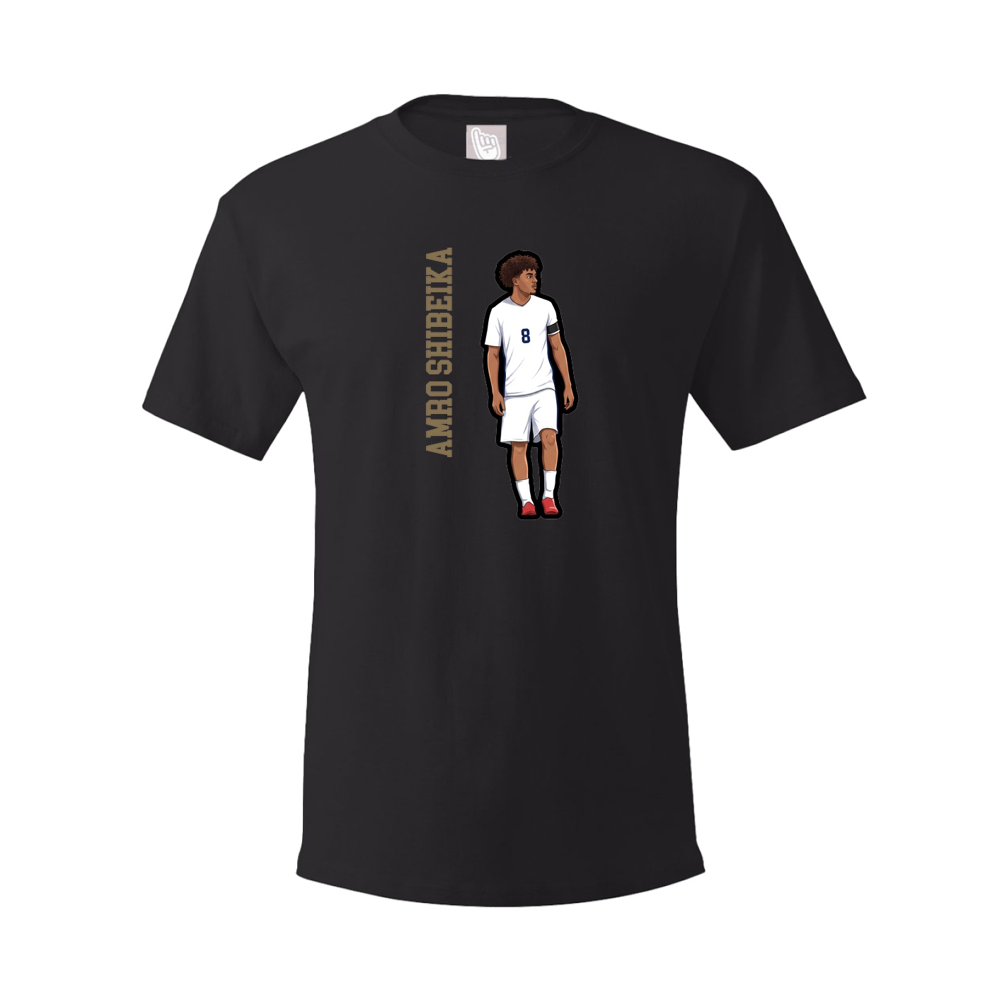 Youth Tee — Name Vertical in Black