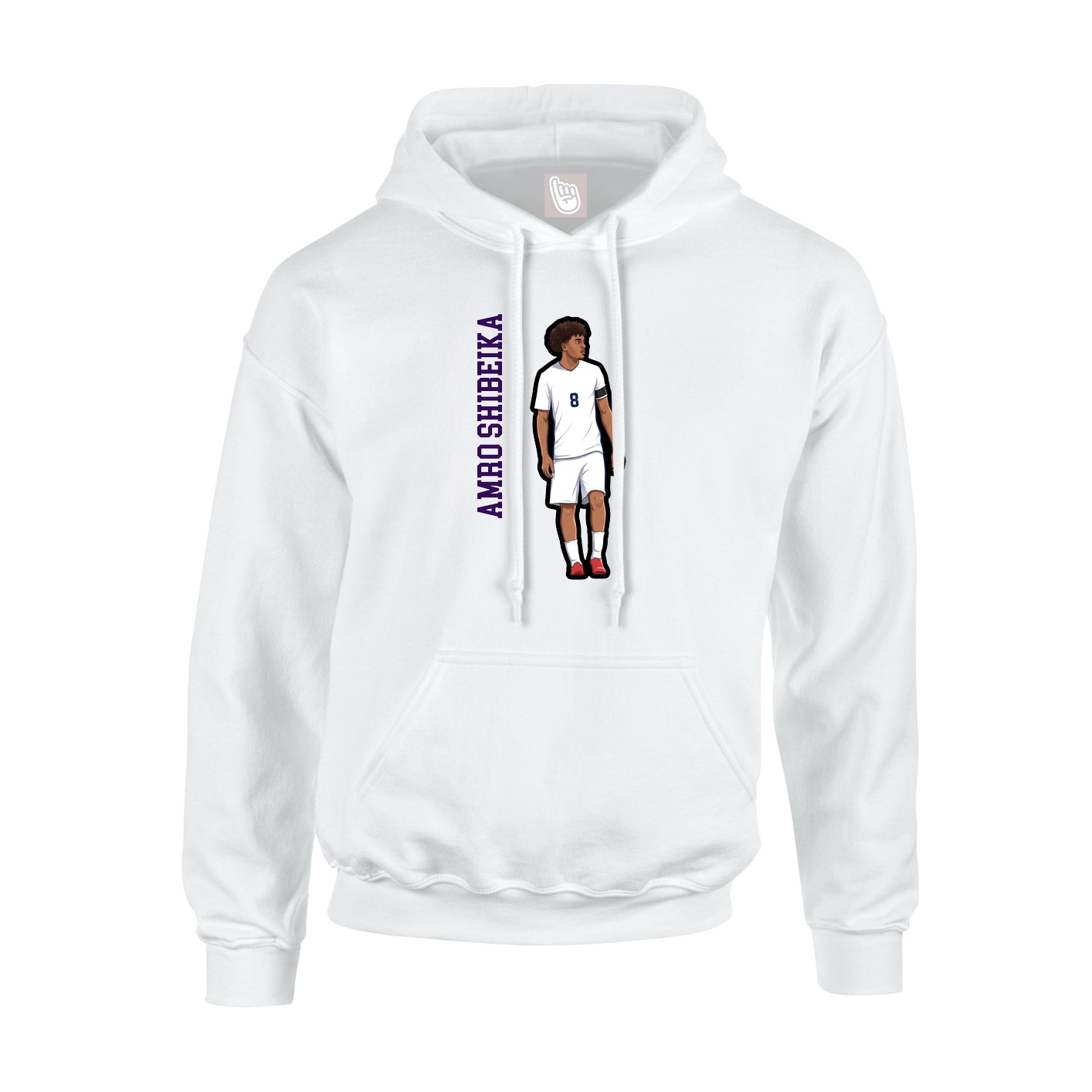 Hoodie — Name Vertical in White